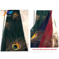 Tissu de robe Abaya imprimé en mousseline de soie arabe 50D en polyester